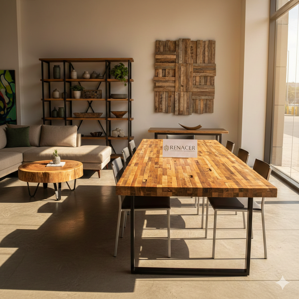 Mobiliario en madera industrial recuperada Bogotá y Boyacá